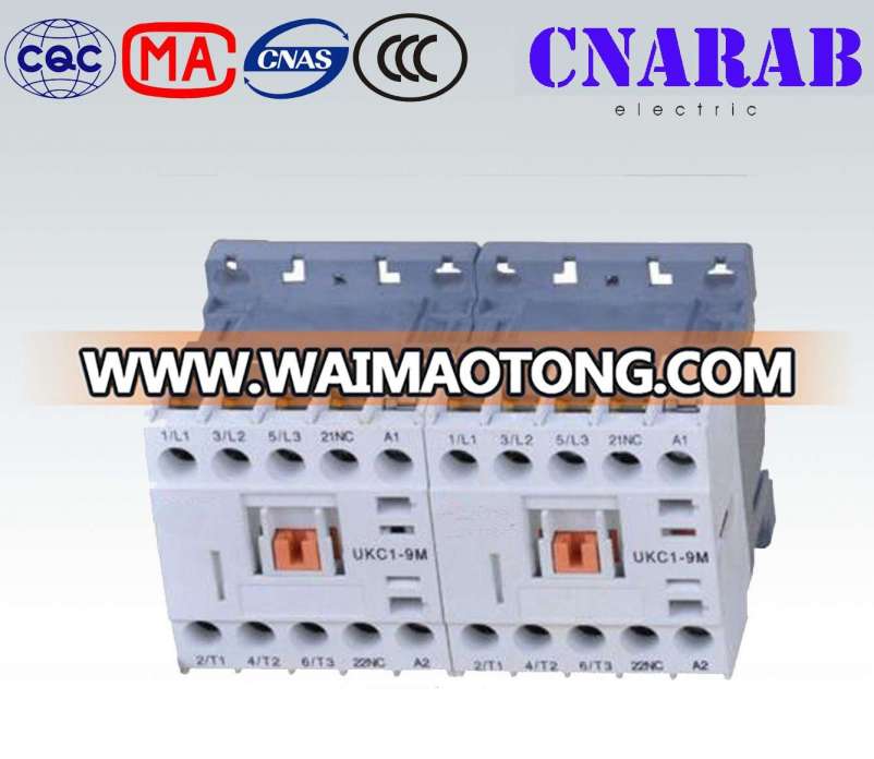 Mini Mechanical Interlocking Home AC Contactor 9A 3 Phase Contactor