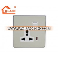 Multifunctional 1 Gang 13A 3 Pin Power Socket Universal Electrical Outlet With Neon