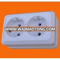 European style surface mounted schuko socket outlet double (S1210)